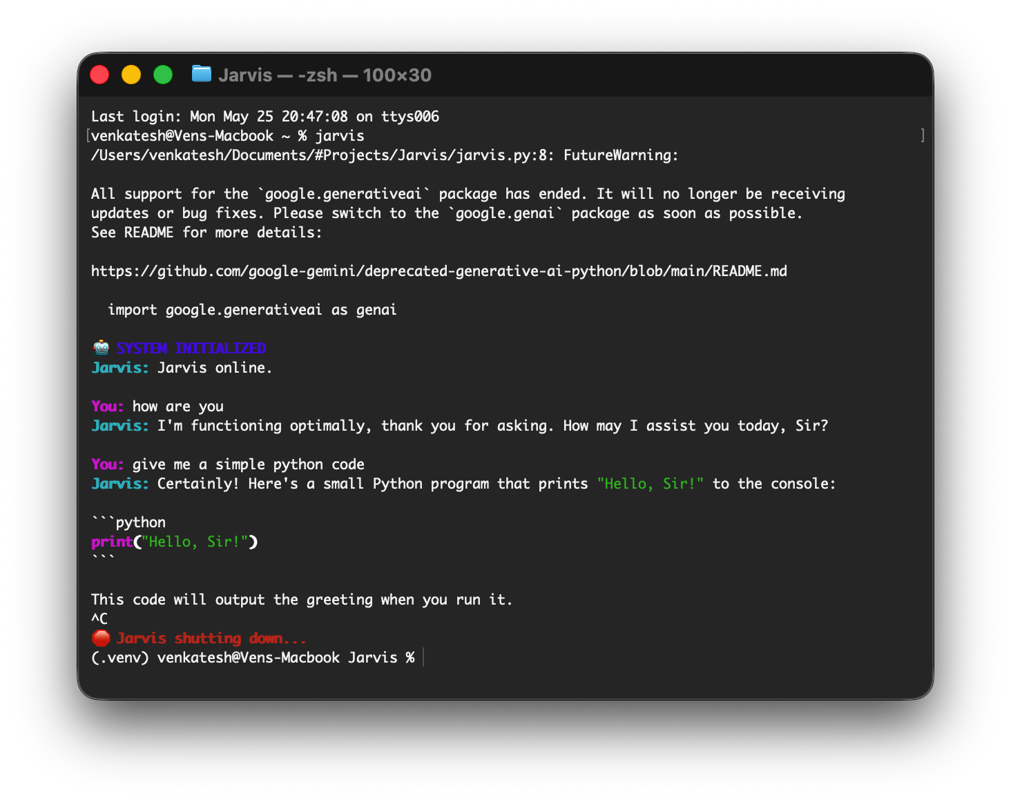 Jarvis Commands
